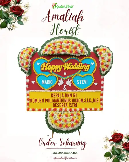 Papan Bunga Pernikahan Tembok Banjaran